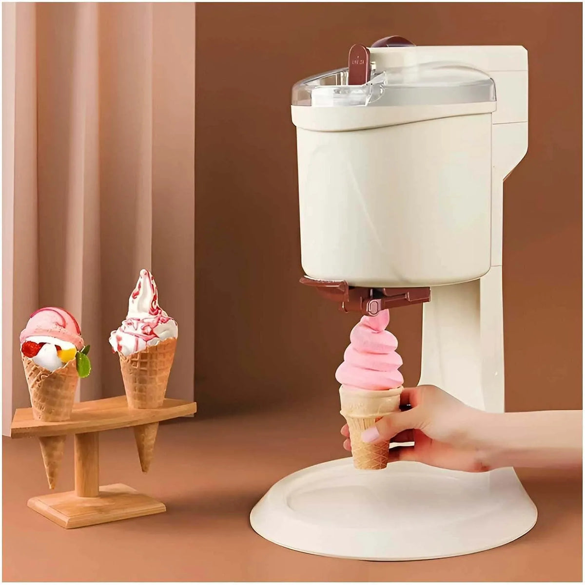 Blender met 1000ml, 10 minuten, 1L, wit en crème, 220V ijsmachines voor thuis