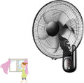 Ventilator, zwart-18inch, Thuis Muurventilator Timer & Afstandsbediening Aluminiumlegering 5 Bla