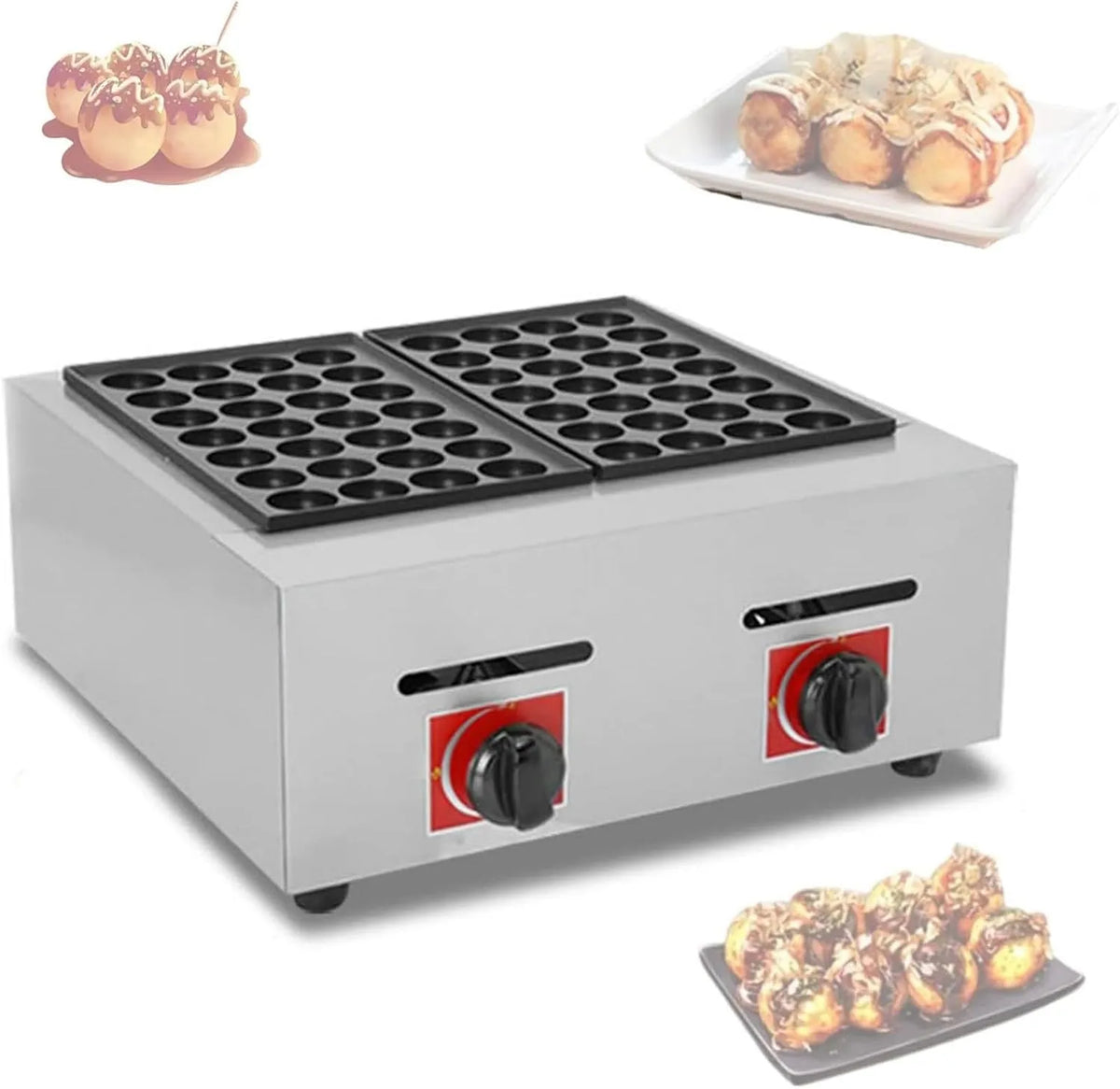 Gas Takoyaki Machine, maat, 40 mm Gas Takoyaki Machine voor, het maken van fruit jam kaas, spek chocolade eieren of vleesvoedsel kleur