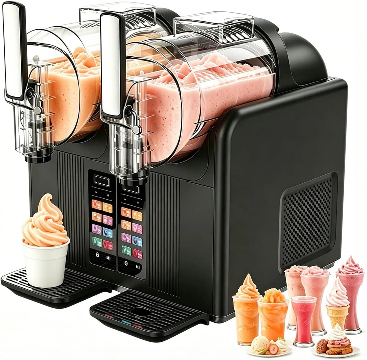 Machine met 2-in-1, 250 ml, 18-25 minuten, 30-45 minuten, aanraakbediening en zwart