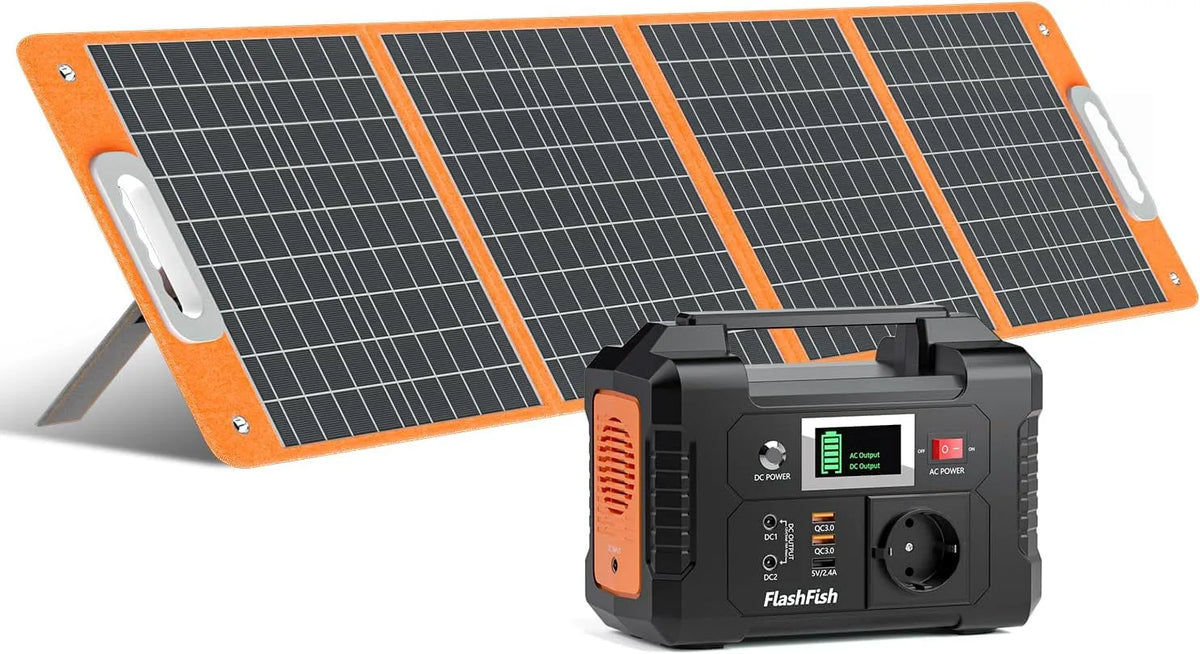 Draagbaar powerstation, 100 W, 230 V, zonne-energie, Productomschrijving: Het powerstation