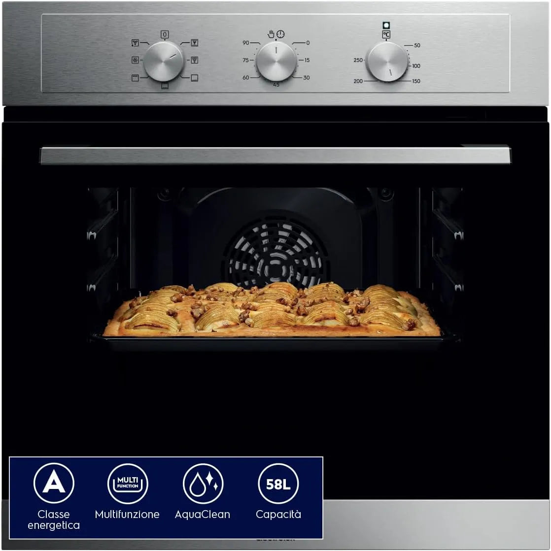 Inbouwoven EOH2H00BX met 590 x 594 x 560 mm, 58 l en RVS, Electrolux Serie 300 Multifunctionele inbouwoven
