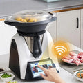 Keukenmachine met 7 inch, 37-160 °C, Bluetooth en 1500 W, Slimme keukenmachine met Bluetooth-app