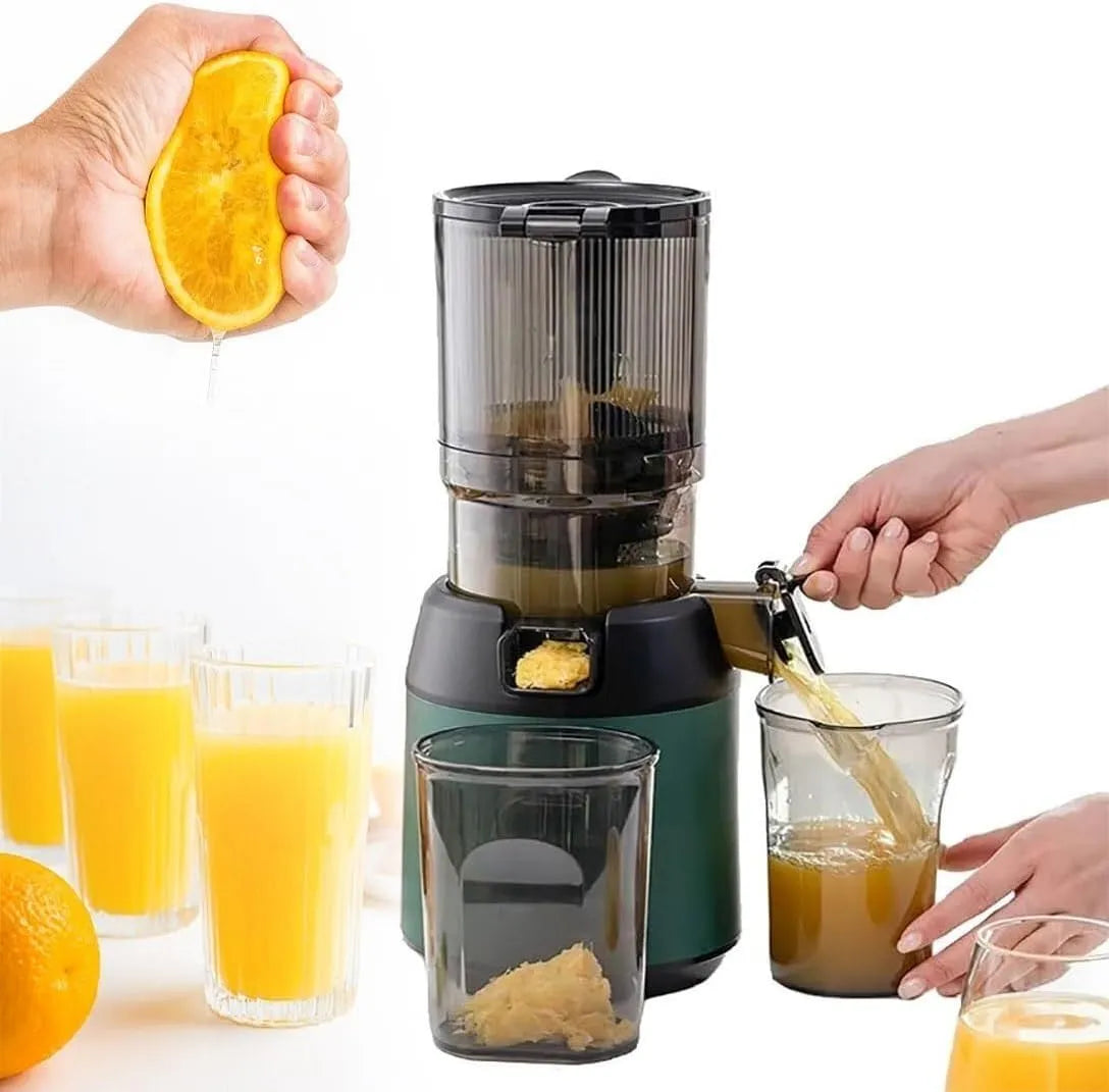 300 W Professionele Slow Juicer met 300 W, 43,1 x 20,75 x 20,65cm, 42,3 x 41,7 x 22,4cm, 1,8L, 220V, 24 uur, RVS en groen