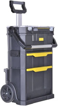 STANLEY Modulaire mobiele werkplaats en 2-in-1 gereedschapskist met 2-in-1, voor bouwplaats en werkplaats en transparant