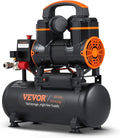 VEVOR Silent Persluchtcompressor, 70 dB, 8 liter, 3,5 MPa, olievrije drukhouder, autoreparaties en, 6-8 bar, 900 W 1,2 pk, 2800 omw/min