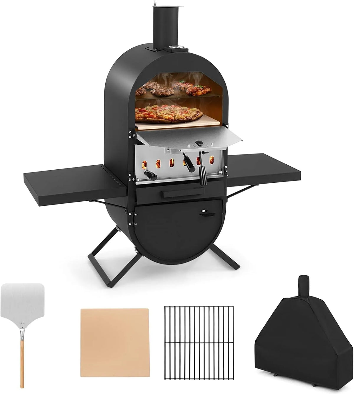 Barbecue met 5-10 minuten, 2 minuten, 400 °C en regelbare thermostaat