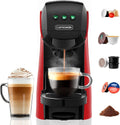 Espressomachine, Warriors1, 20 Bar, Lavazza A Modo Mio, Dolce Gusto, Instelbare Temperatuur/Hoeveelheid, 5-in-1, Espresso Point, Gemalen Koffie