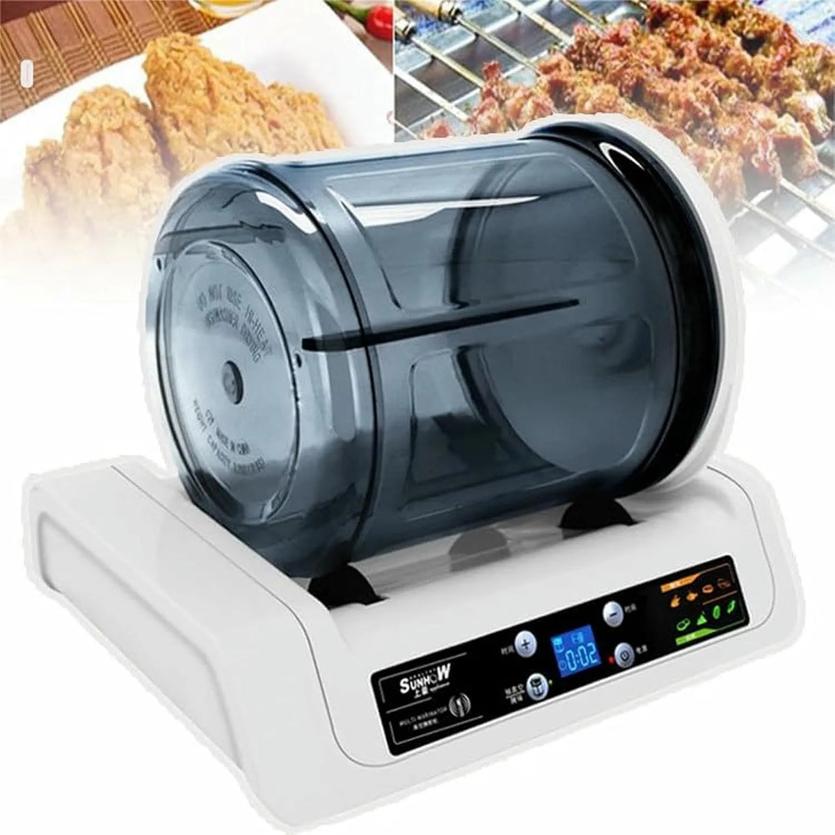 Machine met timer, 4 W, 7L, 45KPa, 10 uur, 1-10 mm en transparant