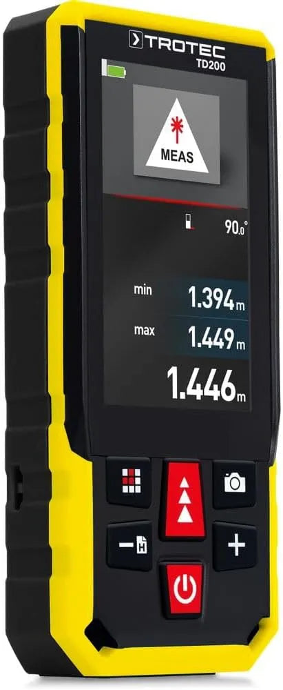 Meter TD200 met 28 mm, 54 mm, IP65, Bluetooth, geluidsarme werking en voor bouwplaats en werkplaats