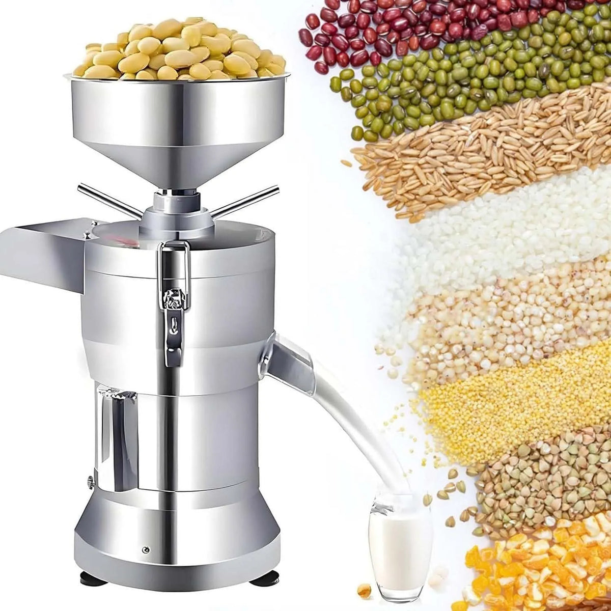 Commerciële Sojamelk Machine met 1100 W, RVS en wit, 25kg/u Capaciteit