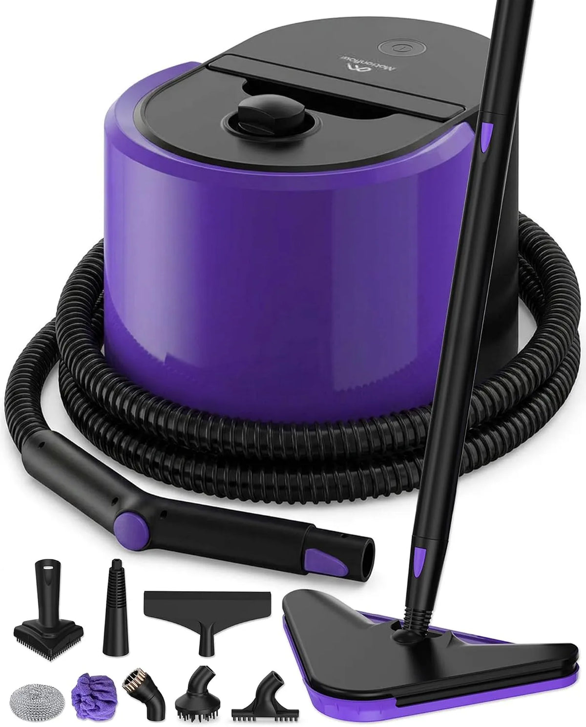 Stoomreiniger met 4 bar, 45 Minuten, 1500 W, 1.5L, 100 °C, waterreservoir, voor tapijt, harde vloeren en dierenharen en hogedrukstoom