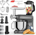Keukenmachine, 2000 W, 6,2L Mengkom, Keukenrobot, Foodprocessor, Incl. Vleesmolen