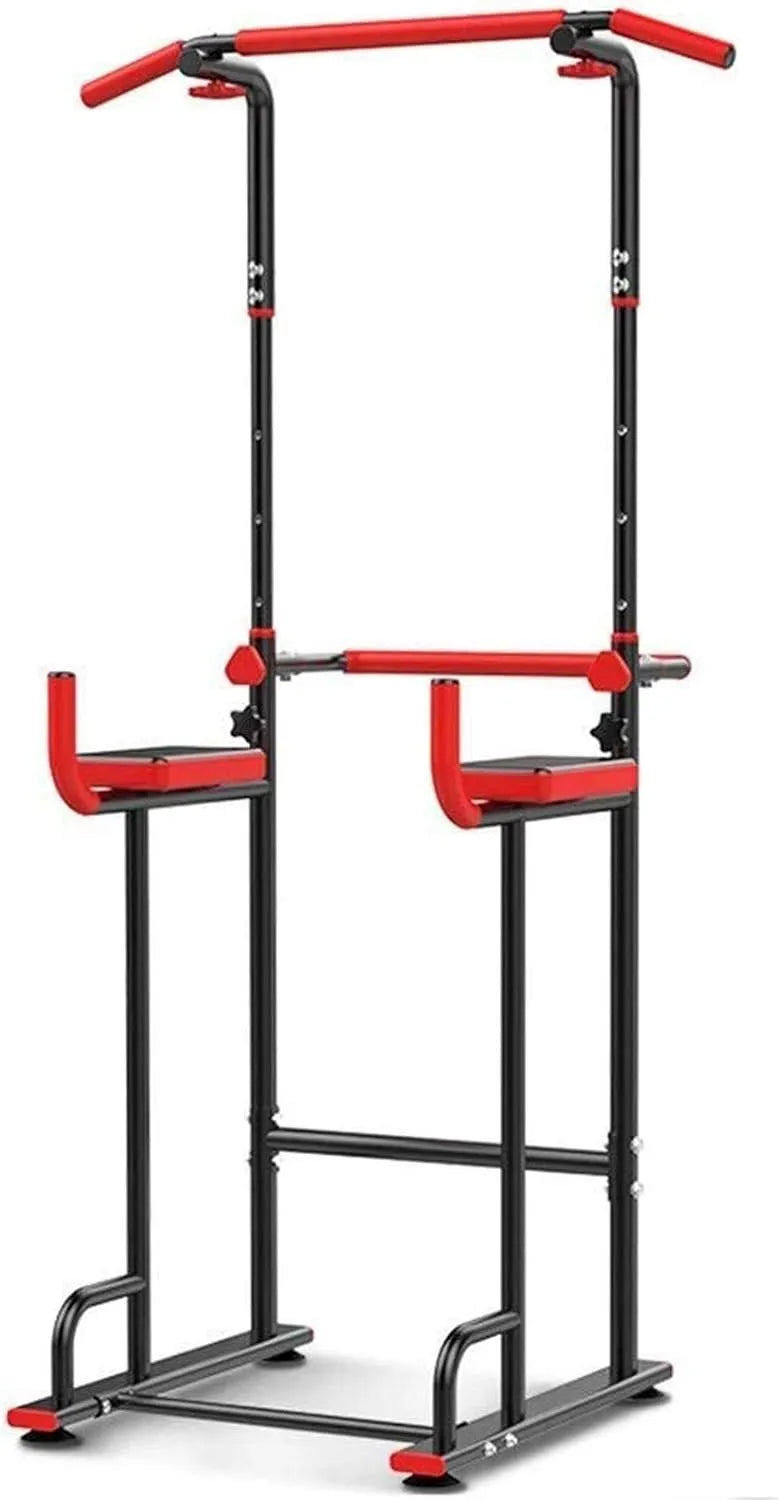 Power Tower, Hoogteverstelling op 6 niveaus, Barbell Rack thuis Gym Fitness Squat Rack