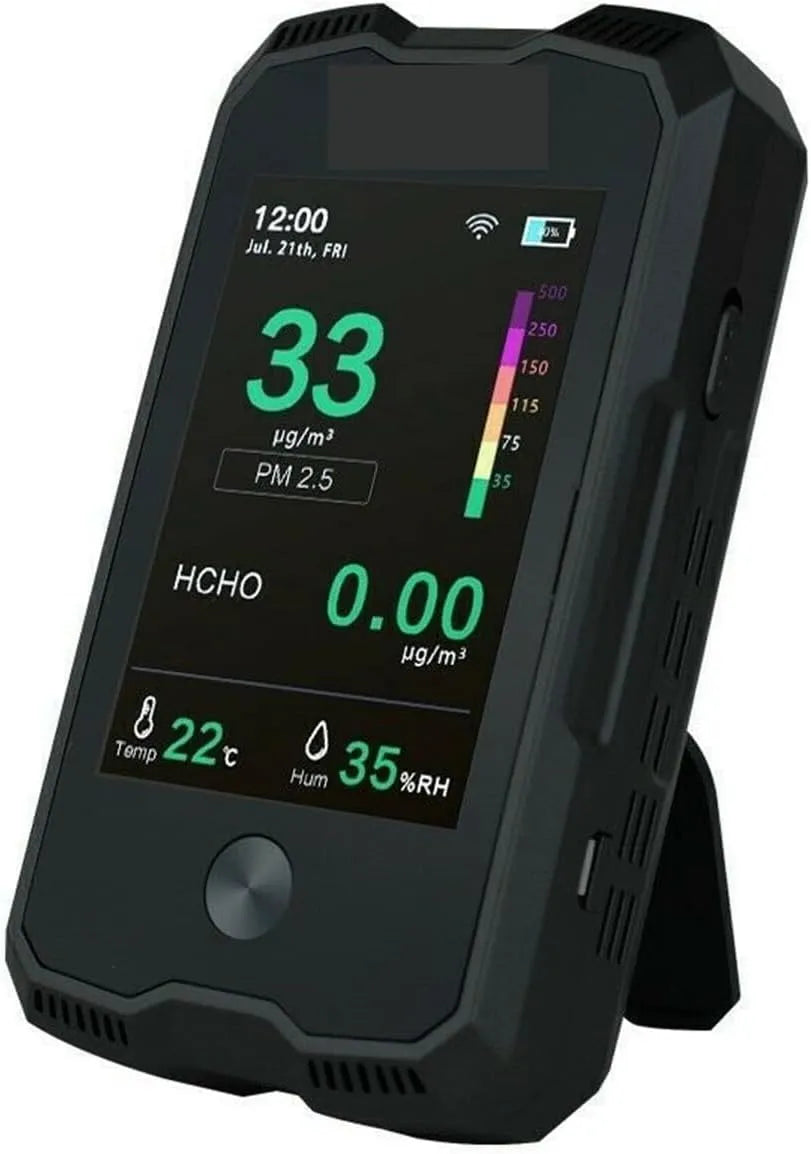 Luchtkwaliteitsmeter, PM2.5, PM10, Natural Gas Leak Detector CO2 HCHO, Vochtigheid voor thuis and RV