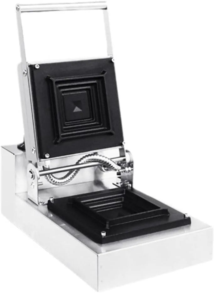 Commerciële elektrische panini-grill met antiaanbakplaten met 33,5 x 22 x 15,5 cm, 10 x 2,5 cm, 900 W, 250 °C, 5 minuten, 300°C, 220V en 50Hz