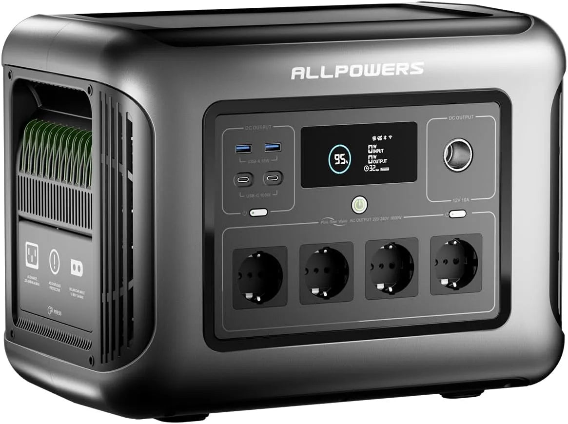 Draagbaar powerstation, R1500, 1056 Wh, 40 minuten, 4 x 1600 W