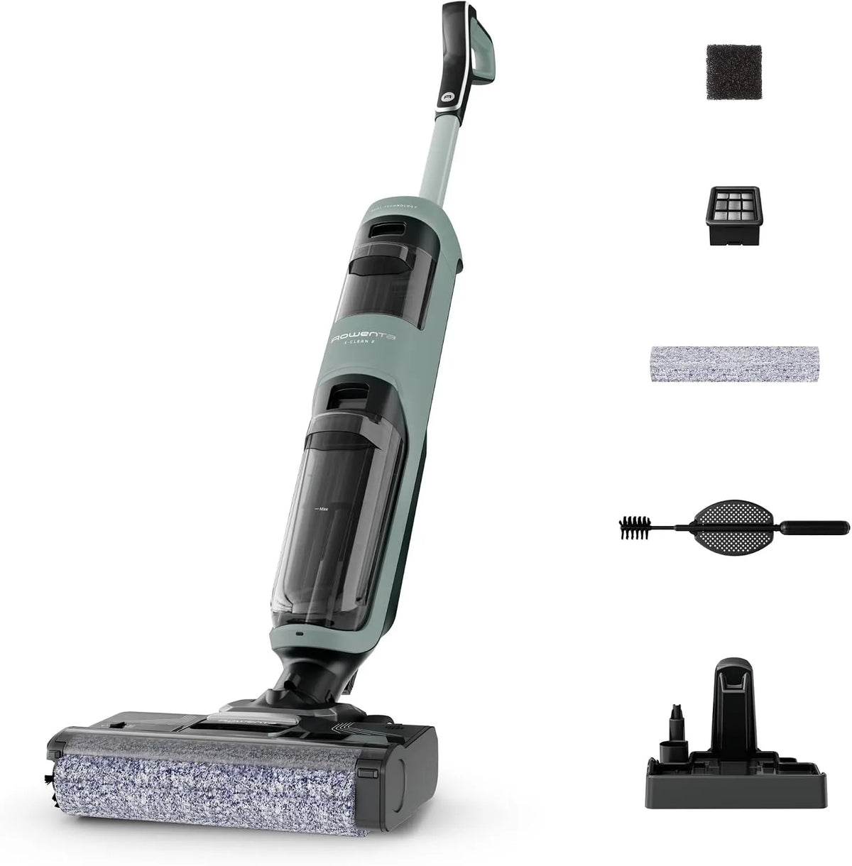 Rowenta Vloerreiniger GZ2262 met 2-in-1, 35 minuten, 730 ml, 440 ml, 1,2kg en waterreservoir