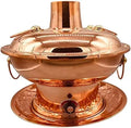 Elektrische hete pot, Mongoolse koperen hotpot voor familiediner, traditionele oude Peking-stijl, dikke puur koperen constructie