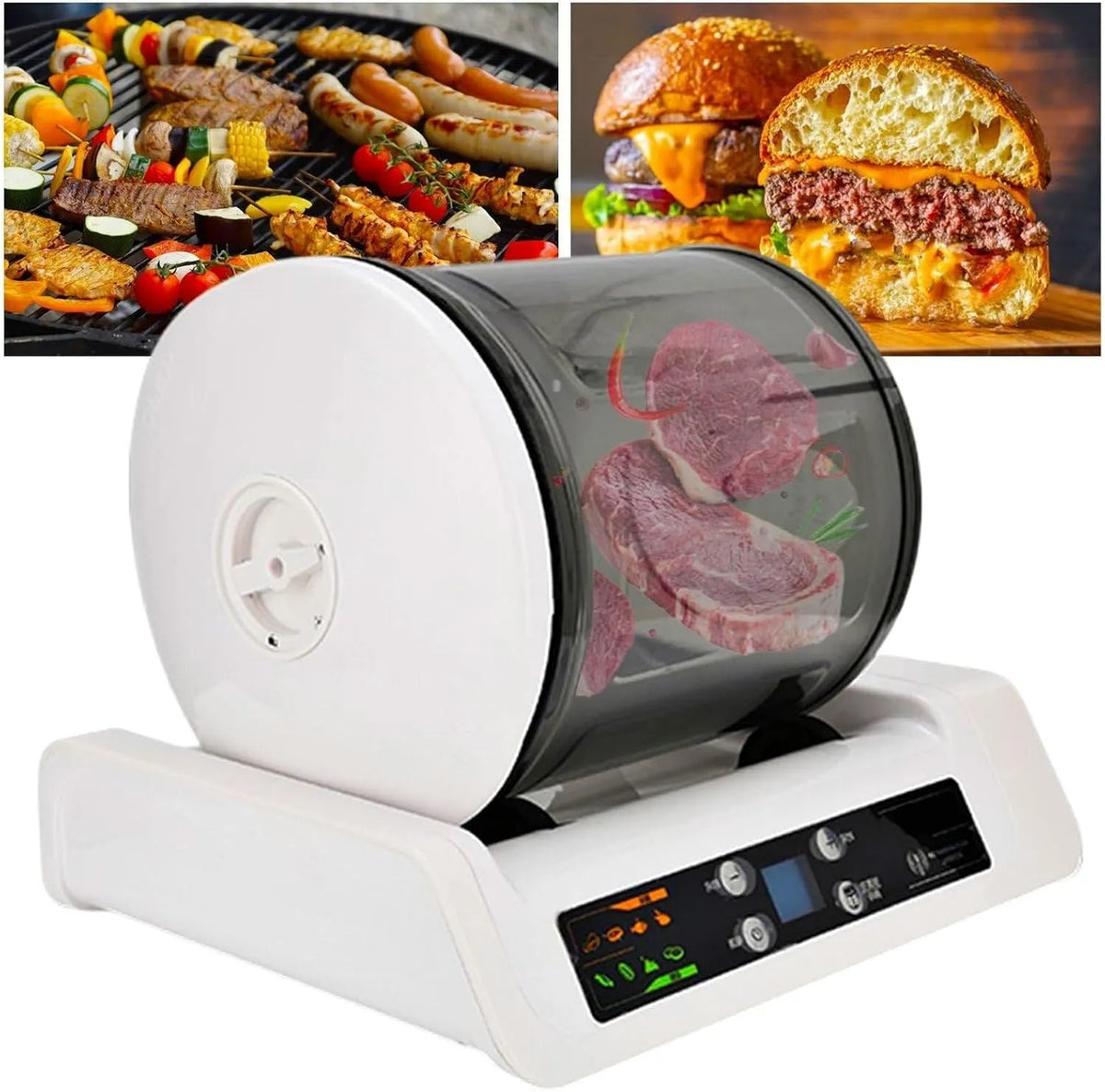 Barbecue met 7L, 10 uur, 220V, 60Hz, 4 W, 45Kpa en transparant