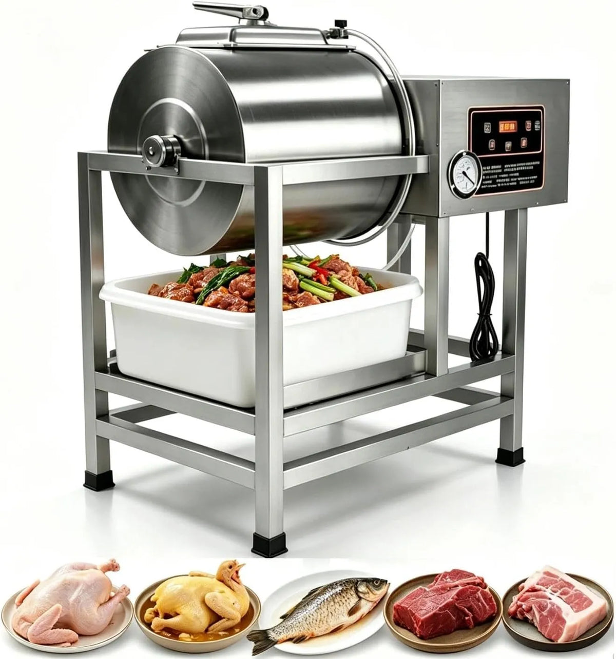 Machine, 45L, RVS, 74 x 46 x 85 cm, 32 x 38 x 34 cm, 350 W, 110-220 V