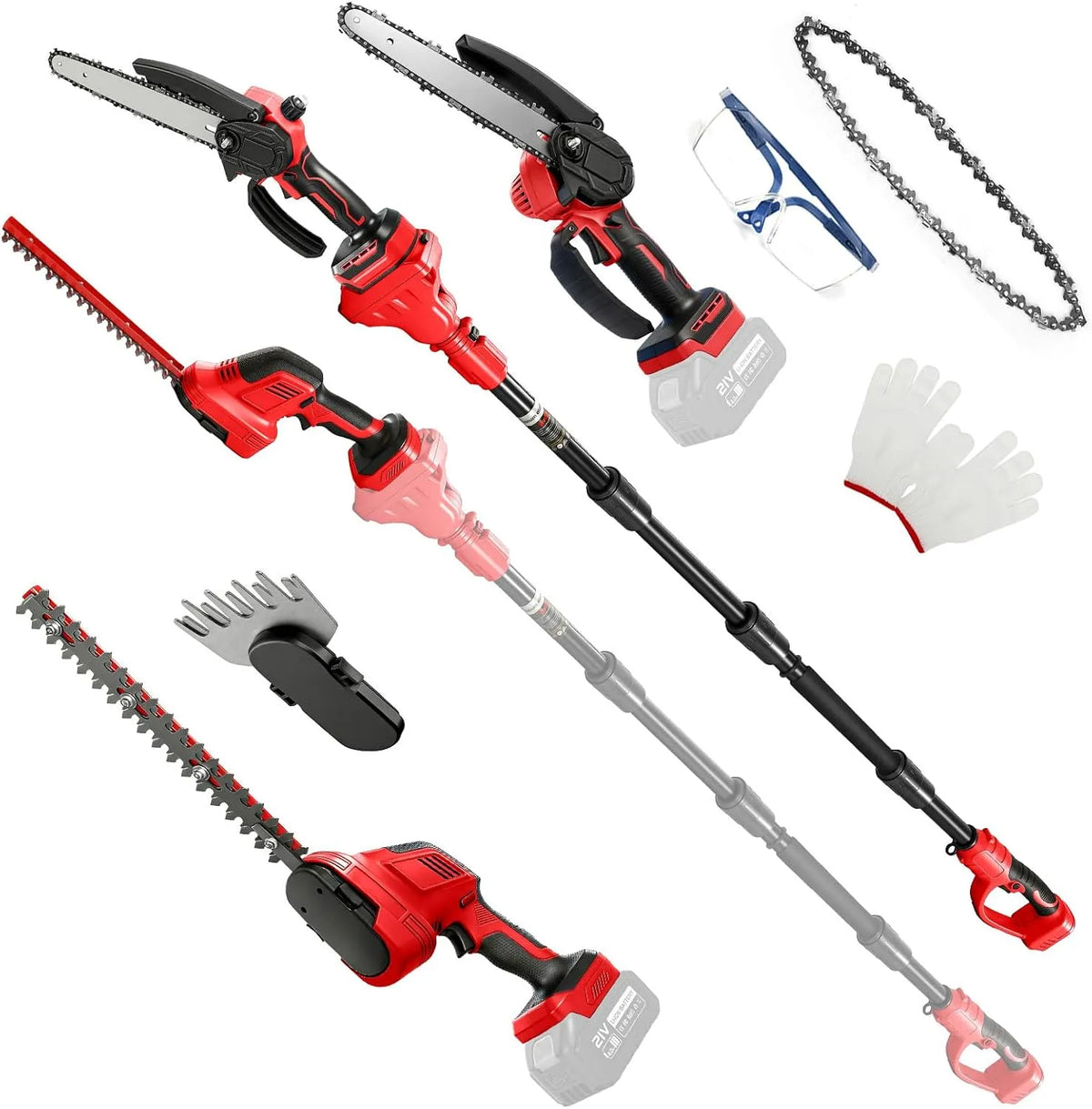 Milwaukee, voor Milwaukee 18V accu's zonder, 6-in-1 kettingzaag en heggenschaar set voor Milwaukee 18V accu's zonder